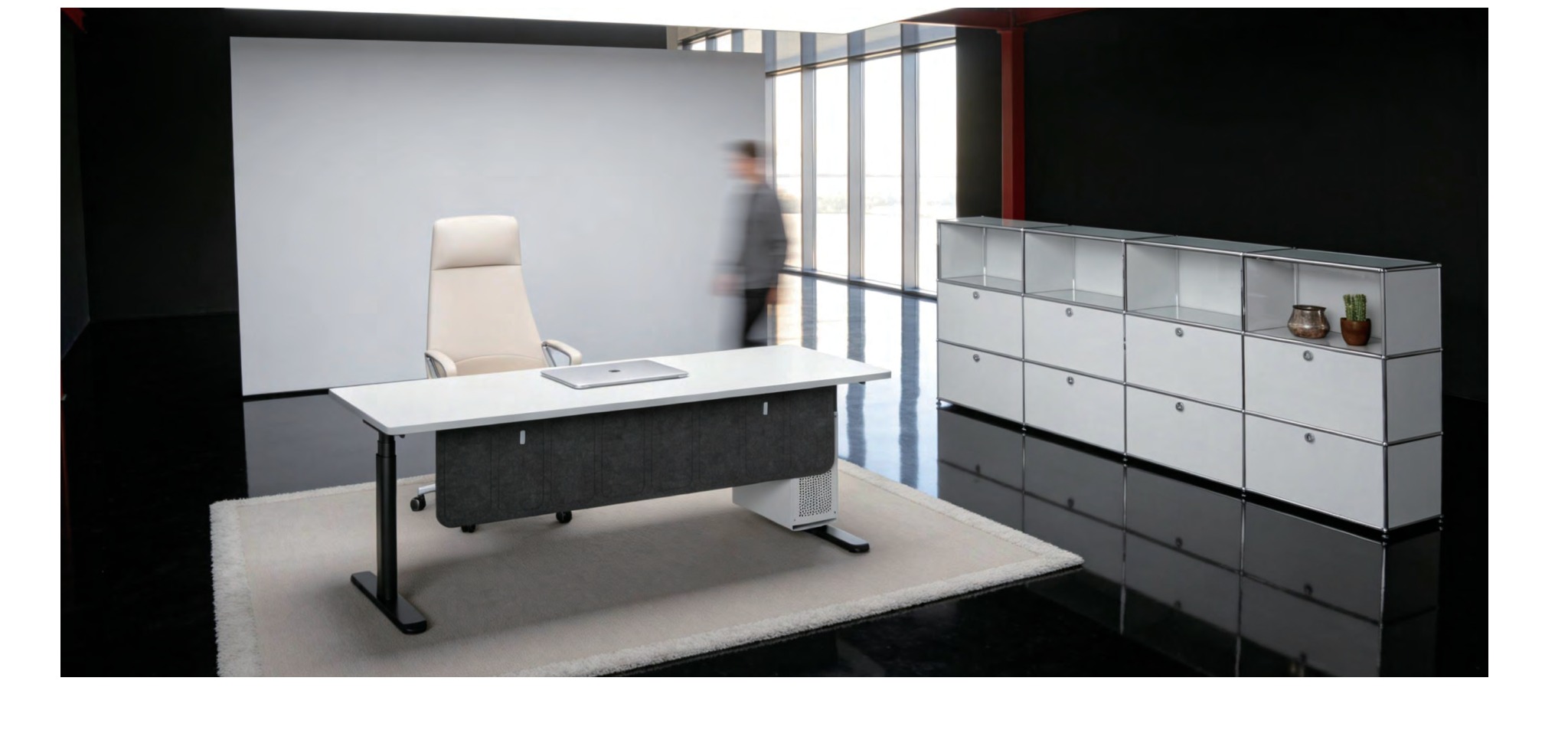 Height adjustable desk scene 3